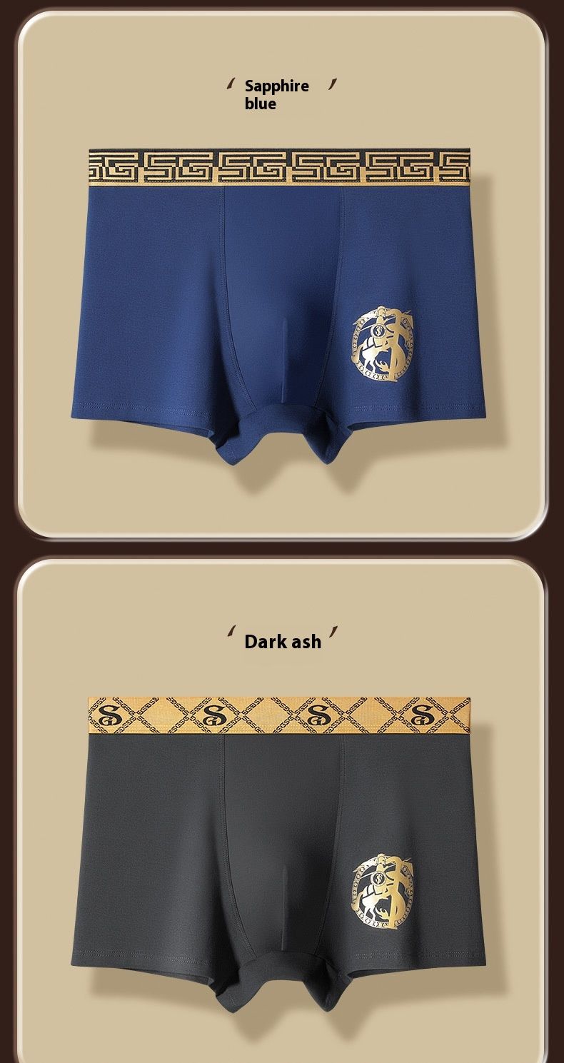 GDECC Biancheria intima da uomo in cotone traspirante, confortevole, antibatterico, vita media, angoli piatti, pantaloncini a quattro angoli, regalo_voghion.com