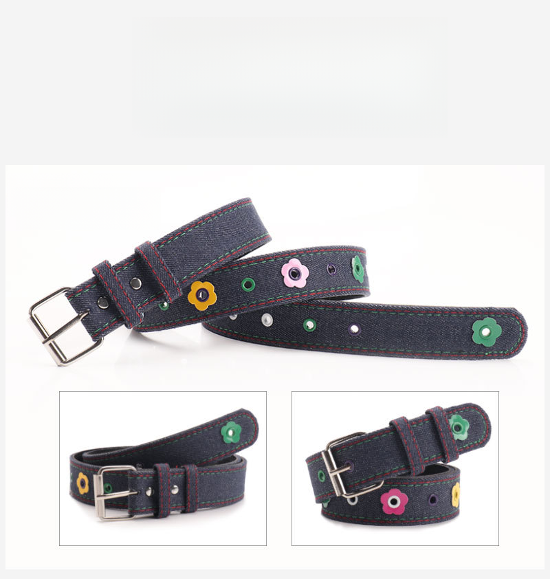 Cintura decorativa con peplo scozzese da donna in jeans con occhielli Y2K di American Dopamine_voghion.com