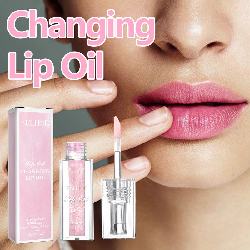 EELHOE Kleurveranderende lipverzorgingsolie ontzilt en verzacht fijne lijntjes op de lippen, hydrateert en verandert de kleur van lippenstift_voghion.com