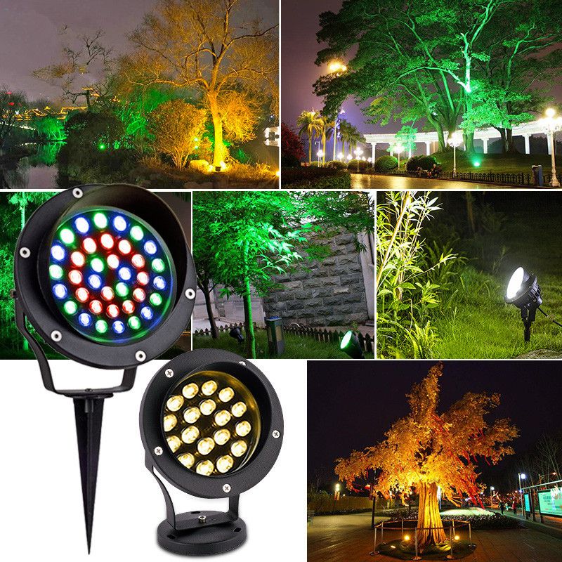 LED-trädgårdsbelysning utomhus 3W-lampor bakgrundsbelysning trädbelysning landskapsspotlights vattentät för uteplats gräsmatta pool gård garage trädgård_voghion.com