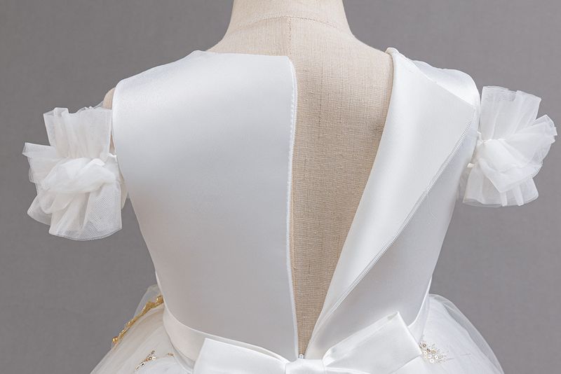 Kinderkleding Meisjes Strapless Trouwjurk Verjaardag Feest Prestaties Sleepjurk Kinderjurk_voghion.com