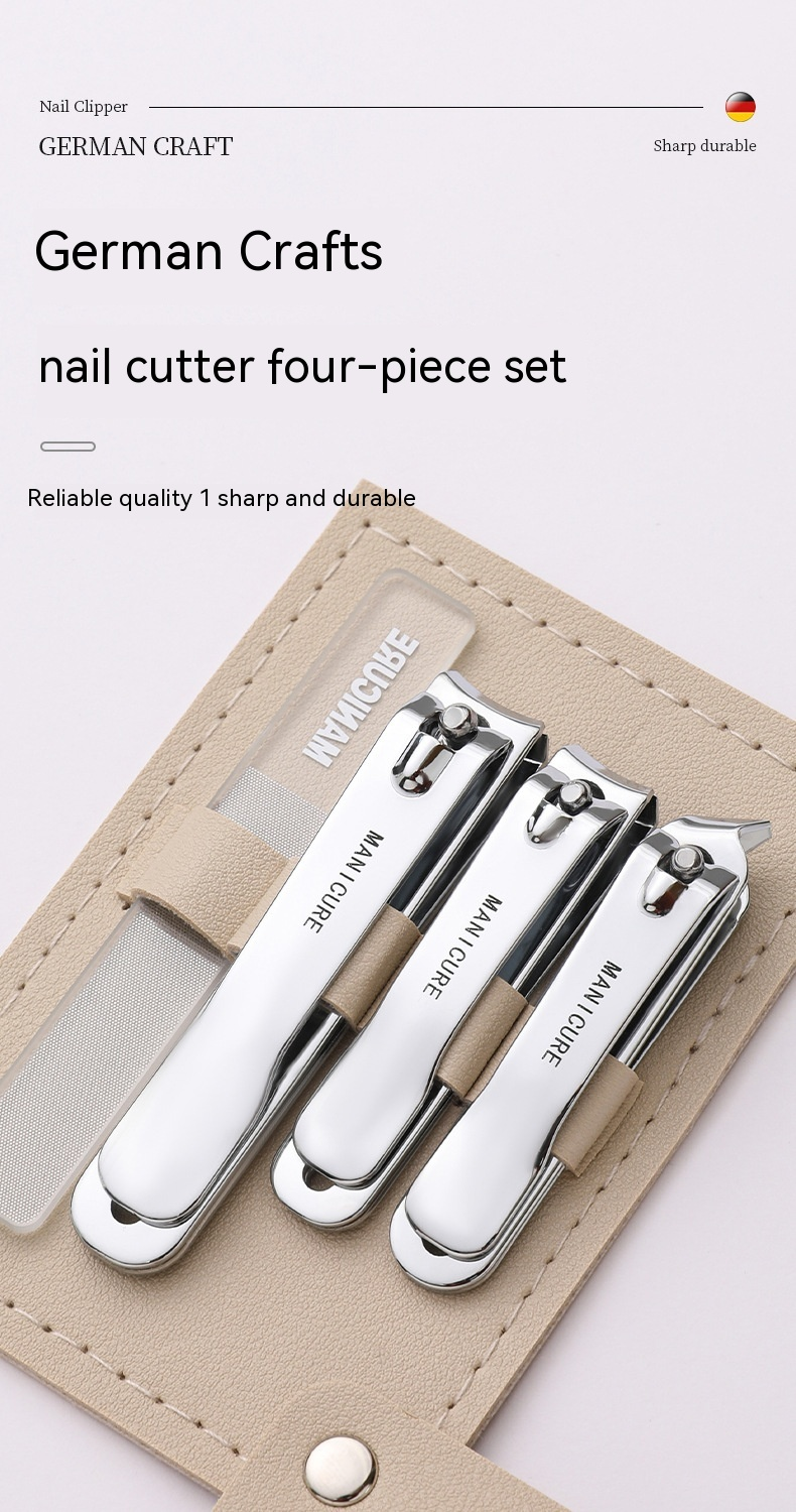 Set tagliaunghie portatile con tagliaunghie a colori sfumati, riparazione unghie e piedi in acciaio inossidabile, lima per unghie professionale e kit per nail art_voghion.com