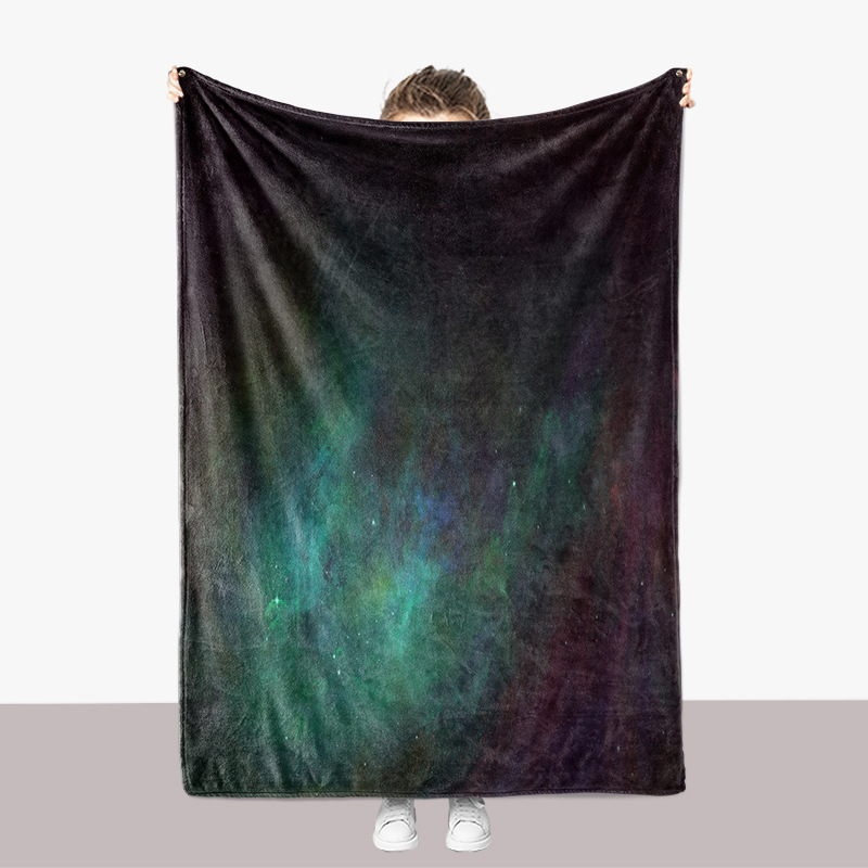 Bunte Sci-Fi-Sternenhimmel-Serie Flanell 3D-gedruckte verdickte Sofa-Abdeckungsdecke_voghion.com