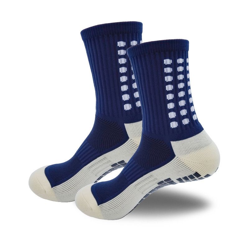 Calzini da donna, calzini da calcio, colla antiscivolo, tubo centrale, spessi, fondo in asciugamano, calzini lunghi a righe, calzini da allenamento e da corsa_voghion.com