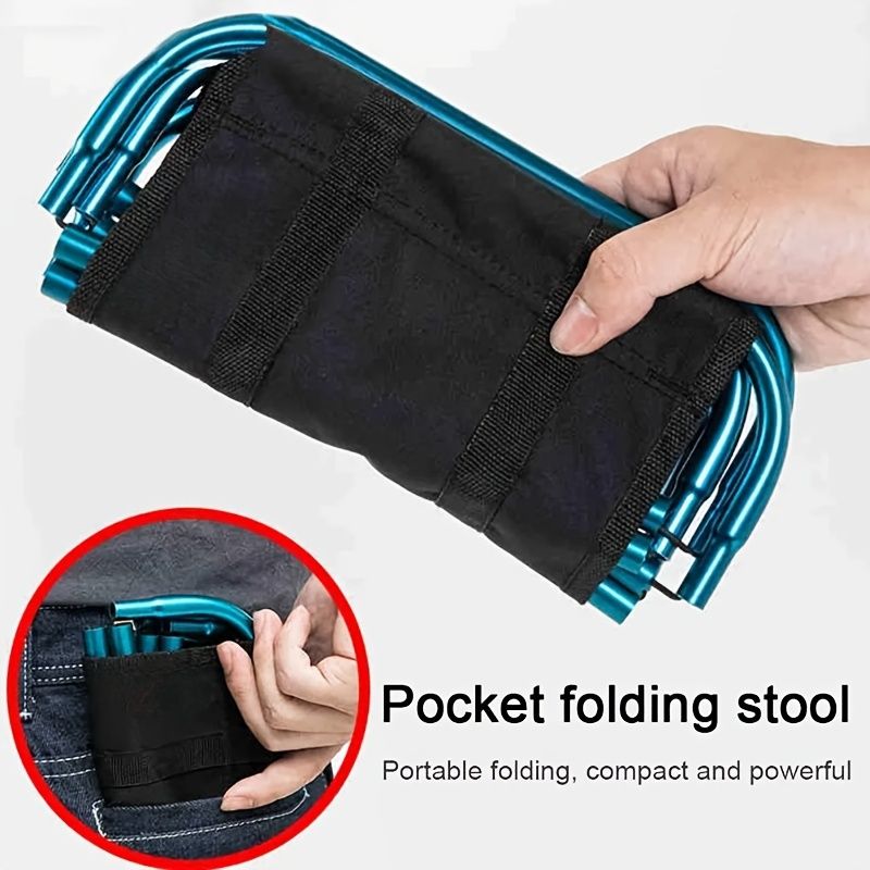 Scaun pliabil portabil din aliaj de aluminiu pentru exterior, scaun mini pentru picnic și camping, scaun de mobilier ultra-ușor pentru depozitare și pescuit_voghion.com