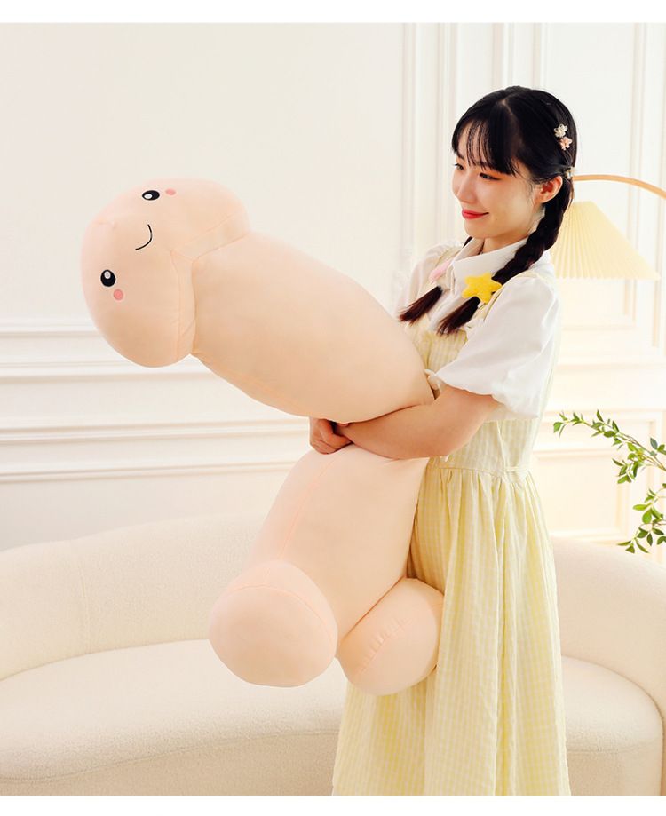 Peluche de simulación de truco, juguete de peluche de pene de niño, almohada de peluche de la vida real, regalo sexy e interesante para novia_voghion.com