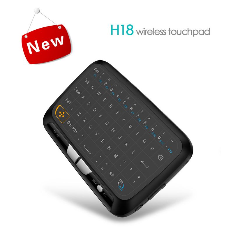 Teclado Touchpad sem fio H18+ Mini - Teclado Full-Touch ultrafino 2.4G com bateria recarregável e gestos multitoque (143 x 89,5 mm, 1600 DPI)_voghion.com