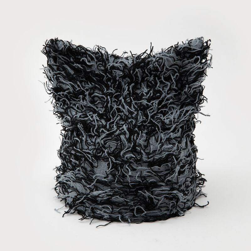 Passamontagna mimetico da uomo in maglia - Calda maschera invernale con design a orecchie di gatto, morbido tessuto acrilico, antivento e traspirante per attività all'aperto_voghion.com