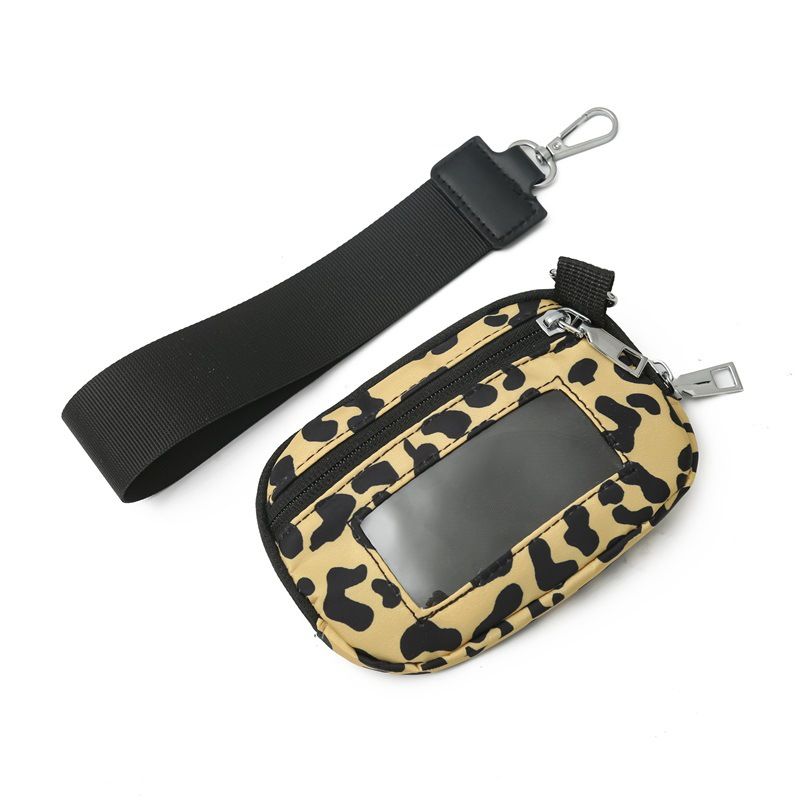 Minimalist Waterproof Nylon Small Wallet Multifunctional Card Holder Keychain Women's Coin Purse_voghion.com