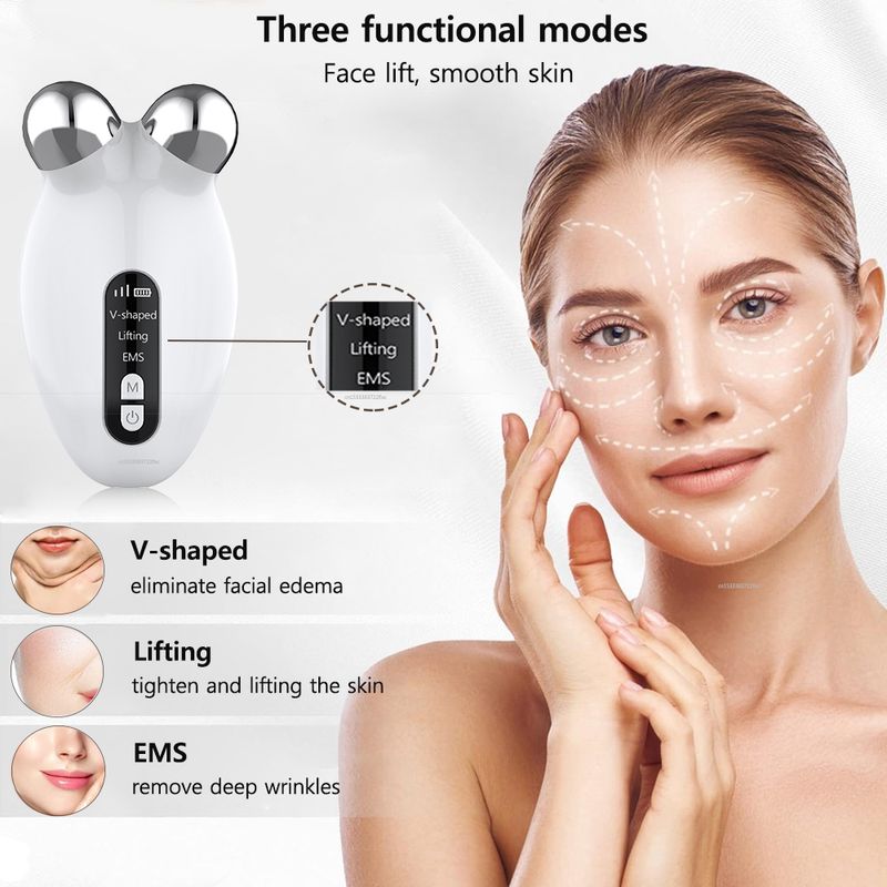Gesichtsmassagegerät, Vibrationsmassagegerät für das Gesicht, EMS-Instrument, Lifting, Anti-Aging, elektrische Mikro-Gesichtsströme, Doppelkinnreduzierer_voghion.com