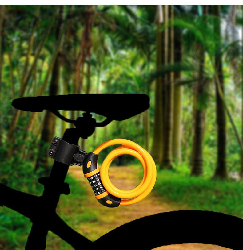 Bicycle Bicycle Anti-theft Password Mountain Portable Electric Bike Chain Bar Lock, Cable Lock_voghion.com