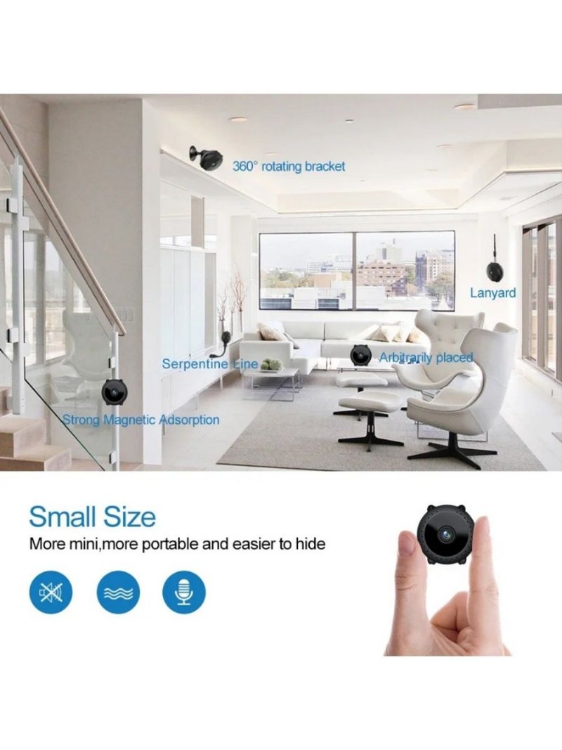 4K 1080P HD Minikamera Wifi Smart Hjem IP Webkamera Fjernovervåking Actionkamera Espia Usynlig Magnetisk Nattsyn_voghion.com