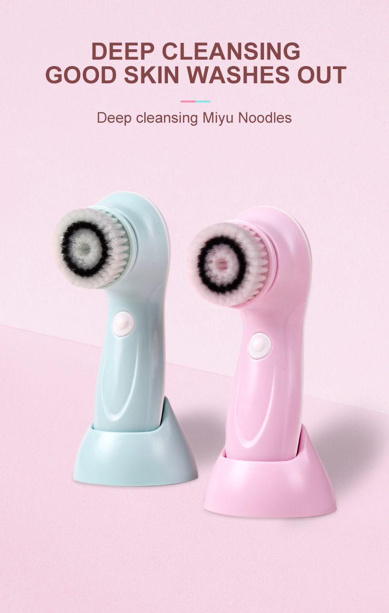 3-in-1 Electric Facial Cleanser Rotating Massage Face Brush Blackhead Pore Cleaner Deep Cleansing_voghion.com