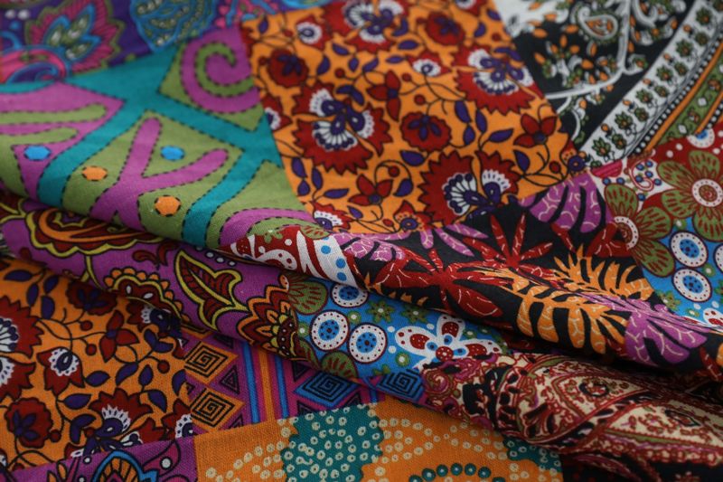 Böhmische Retro-Ethno-Wind-Baumwolle und Leinen, atmungsaktiv, für Wohnzimmer/Schlafzimmer/Arbeitszimmer/halbverdunkelnd_voghion.com