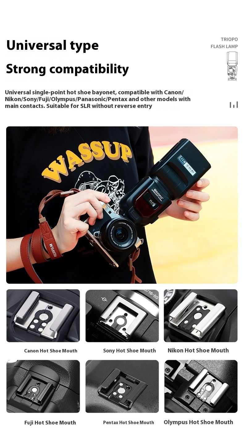 Triopo TR-950 Flash Light Universal For Canon Nikon Fujifilm Olympus 650D 550D 450D 1100D 60D 7D 5D Camera_voghion.com