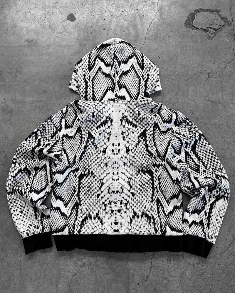 Felpa unisex con cappuccio e zip in stile gotico con stampa 3D - Streetwear con estetica dark per uomo e donna_voghion.com