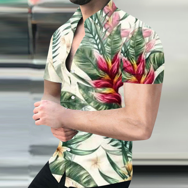 Poletna nova moška majica s kratkimi rokavi s 3D digitalnim tiskom in večjo velikostjo za prosti čas_voghion.com