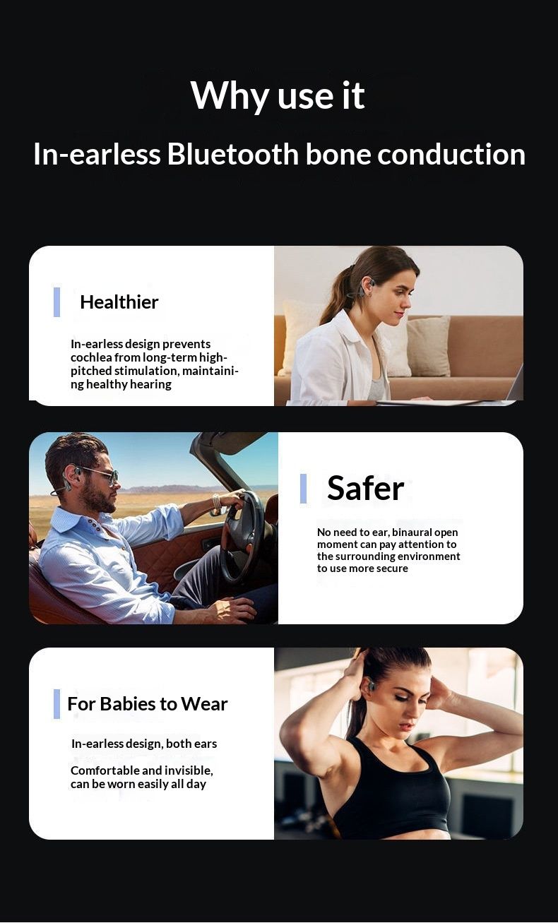 New Advantage In-Ear Air Conduction Wireless Earphones For Running Sports Anti-Drop Cross-Border Bluetooth Earphone_voghion.com