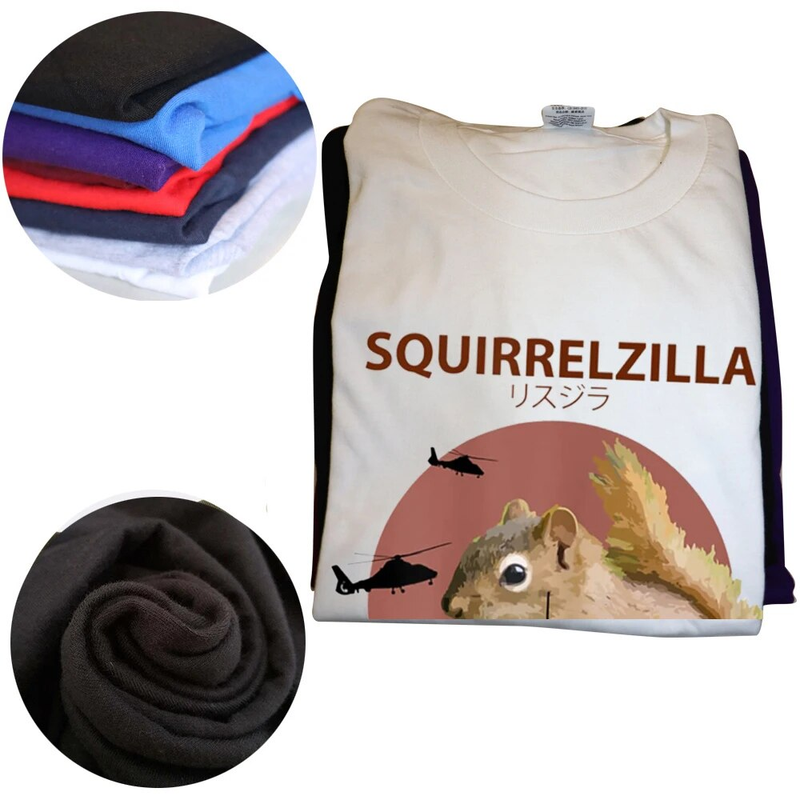 Squirrelzilla Lustiges Eichhörnchen-Liebhaber-T-Shirt Sommer Grafik Baumwolle Streetwear Kurzarm Geburtstagsgeschenke T-Shirt Herren_voghion.com