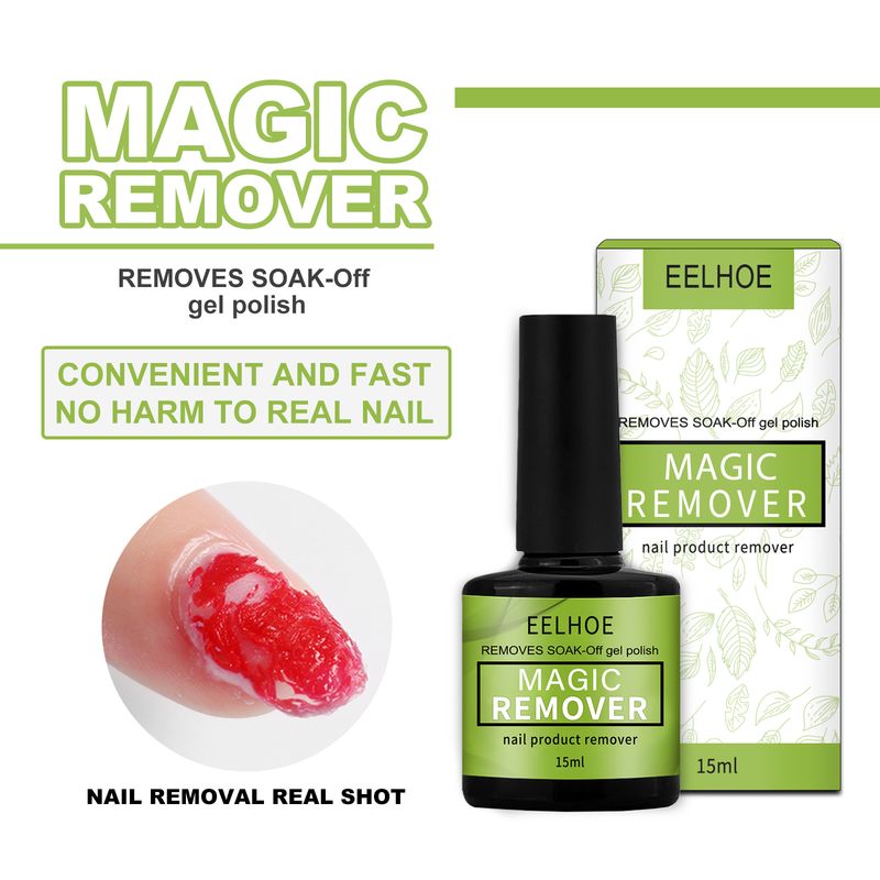 Magic Remover, Nagelgel-Lack, schneller Reiniger, Nagellackentferner, keine Restreizung, einfache Anwendung, echter Nagel, kein Schaden, 15 ml_voghion.com