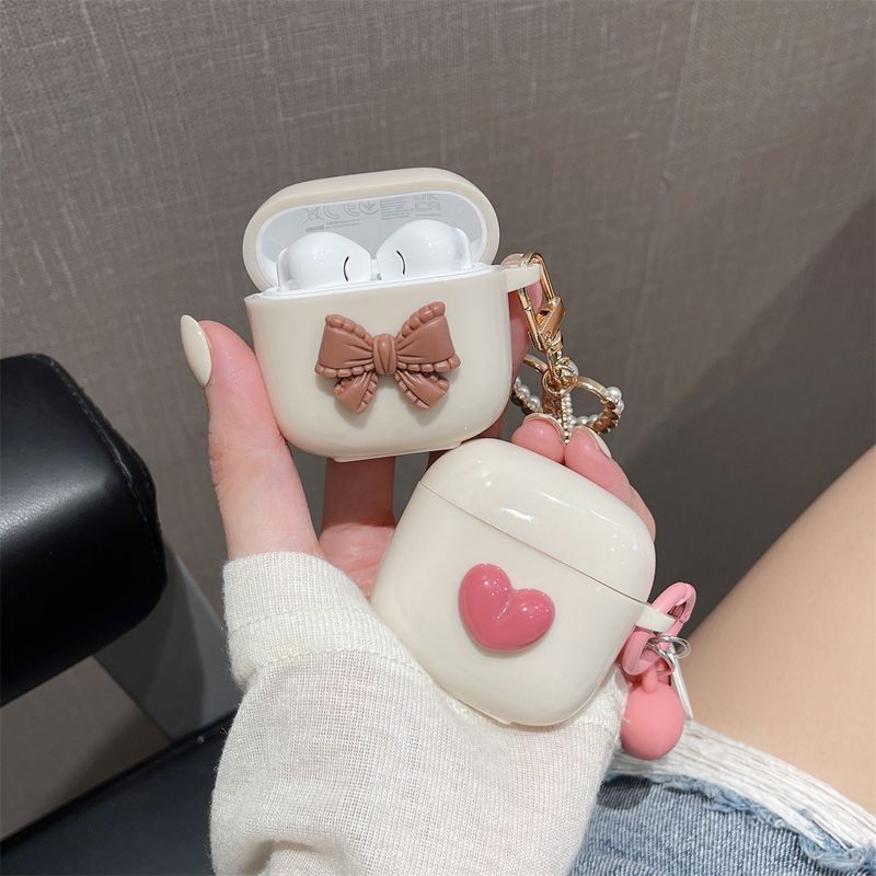 Hjärtmönster Hörlursfodral med armband för HUAWEI FreeBuds 5i SE2 Lenovo HT38 LP40 AirPods Skyddsfodral Hörlurstillbehör Skyddslåda_voghion.com