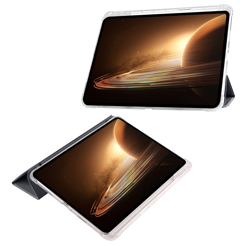 Tablet Coque For OPPO Pad 2 Case 11.61 inch PU Leather Tri Fold Caqa For One Plus Pad 11.61 Cover With Pencil Holder Shell + Pen_voghion.com