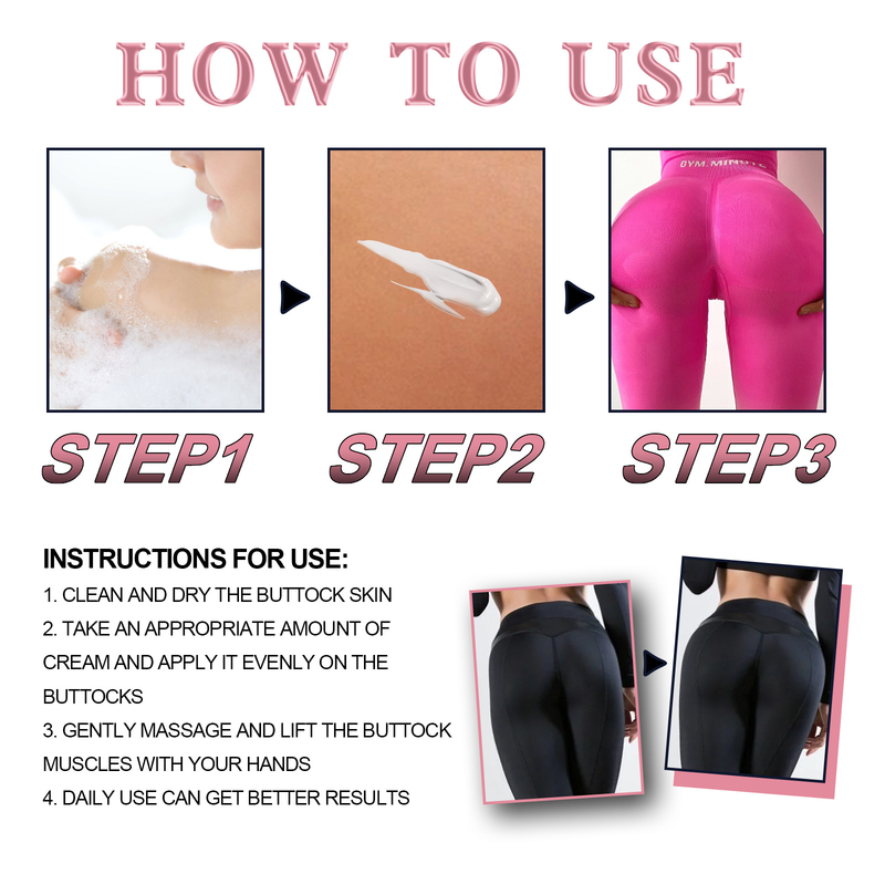Crema per l'ingrandimento dei glutei Previene il cedimento Miglioramento dei fianchi Liftting Firm Idratante Sexy Ladies Big Peach Butt Crema rimpolpante_voghion.com