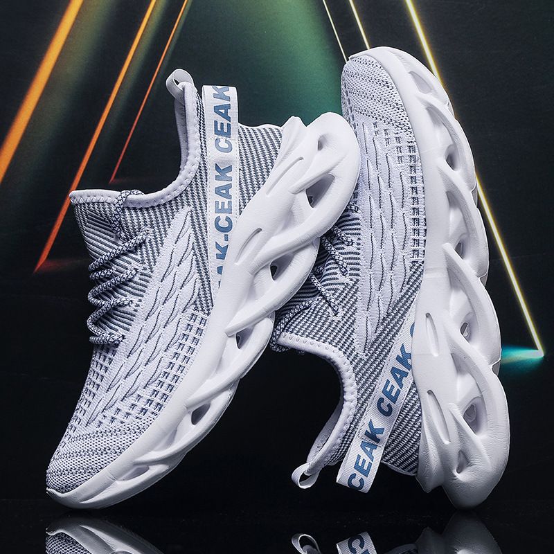 Herrenschuhe große Fischschuppen fliegende gewebte Sportschuhe Sommer dicke Sohlen trendige Herrenschuhe hochwertige kalte klebrige Kokosnussschuhe Männer_voghion.com