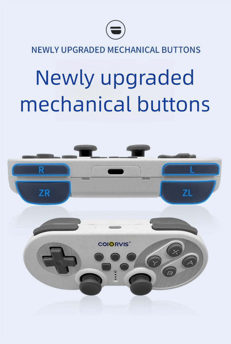 Controller di gioco wireless per PC Bluetooth COIORVIS Original Switch Pro Classic con grilletto meccanico_voghion.com