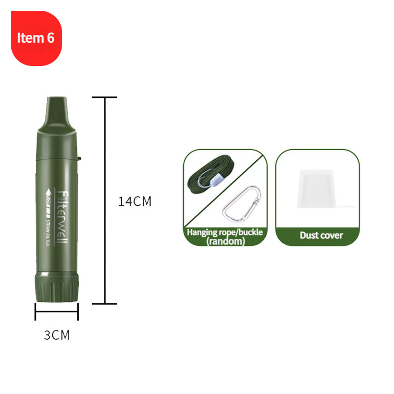 Emergency Portable Life Straw For Direct Drinking Camping Survival Outdoor Water Filter_voghion.com
