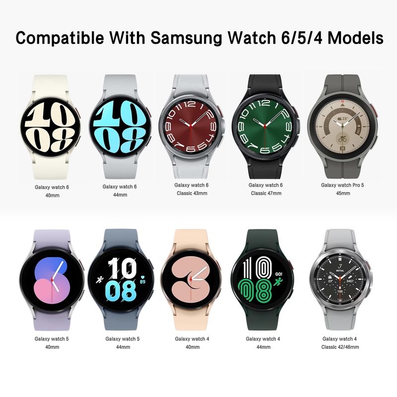 Silicone Strap For Samsung Galaxy Watch 7 6 5 4 40mm 44mm/FE/5 Pro No Gaps Magnetic Buckle Band Galaxy Watch7 Series Bracelet_voghion.com
