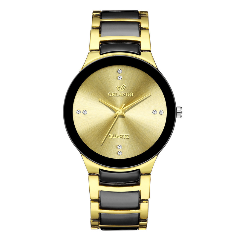 Minimalistische Bar Pin-abgestufte Herrenmode Trend Business Eleganter britischer Stil Stahlband Quarzuhr Herren_voghion.com