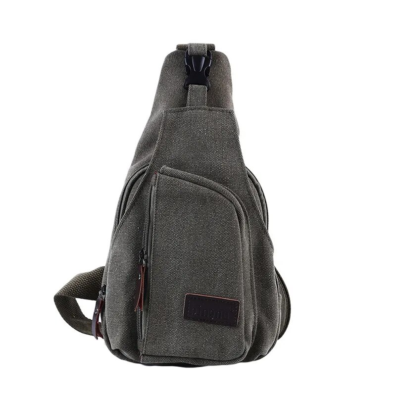 2023 Brand New Men Vintage Canvas Leather Satchel Sling Chest Pack Multifunctional Outdoor Small Shoulder Bag_voghion.com