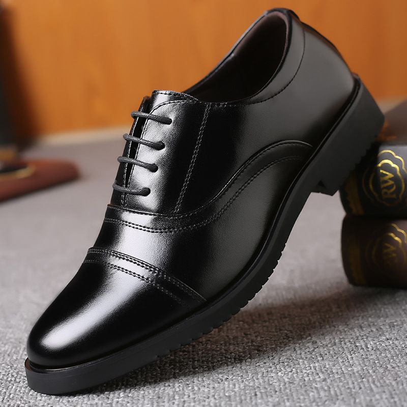 2025 Spring And Autumn New Business Dress Men's Three Joint Lace Single Breathable Security Leather Shoes 002_voghion.com
