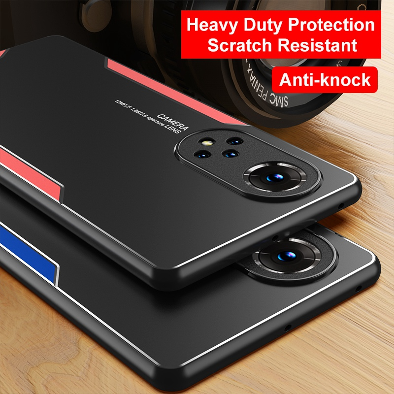 Cassa del telefono in metallo di alluminio per Huawei P40 P50 Nova 7 SE 8 9 Pro 7i 8i Custodia protettiva in silicone per Honor 50 Magic 3 Pro_voghion.com