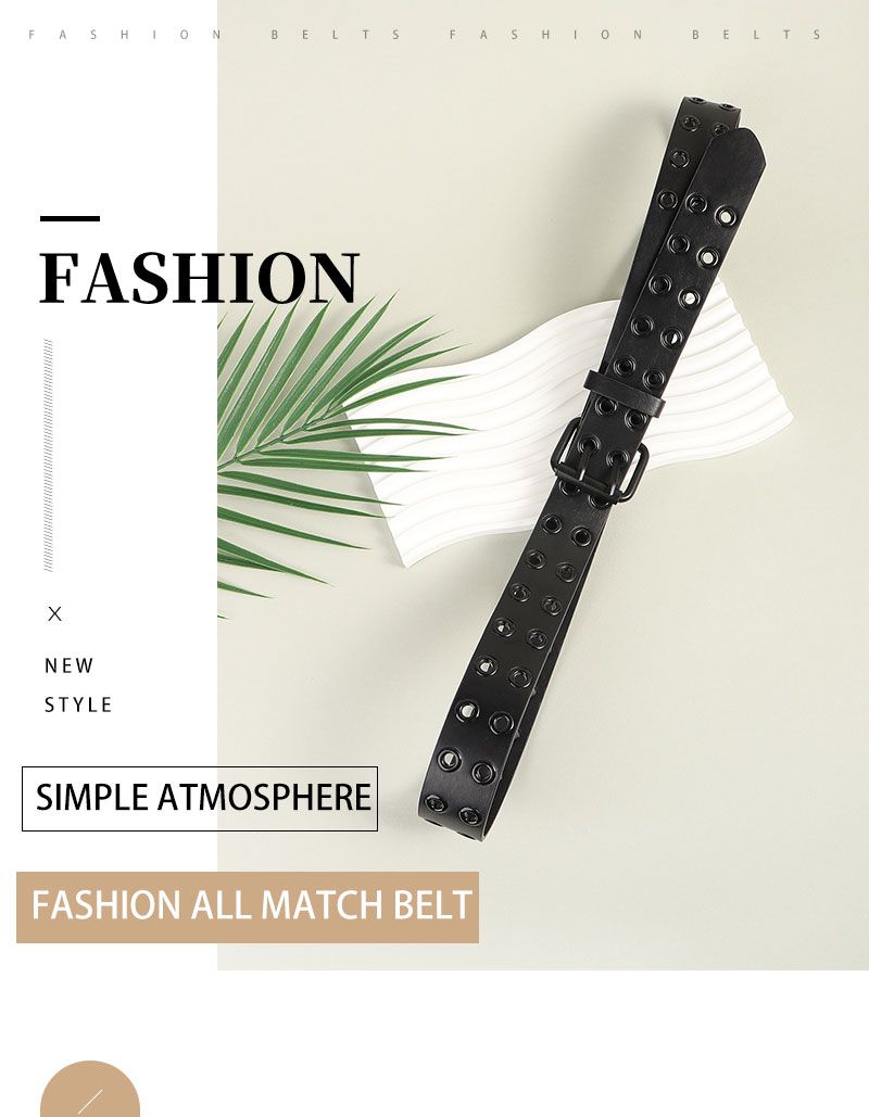 HEIßER schwarzer Gürtel Damen PU Leder Western Y2K Mädchen Gürtel für Jeans Männer_voghion.com