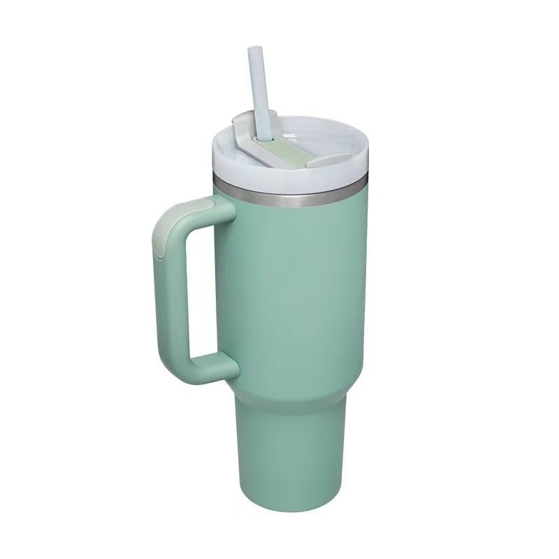 Large capacity 40oz car with straw handle Portable Ice Bully Cup American 304 stainless steel thermos cup_voghion.com