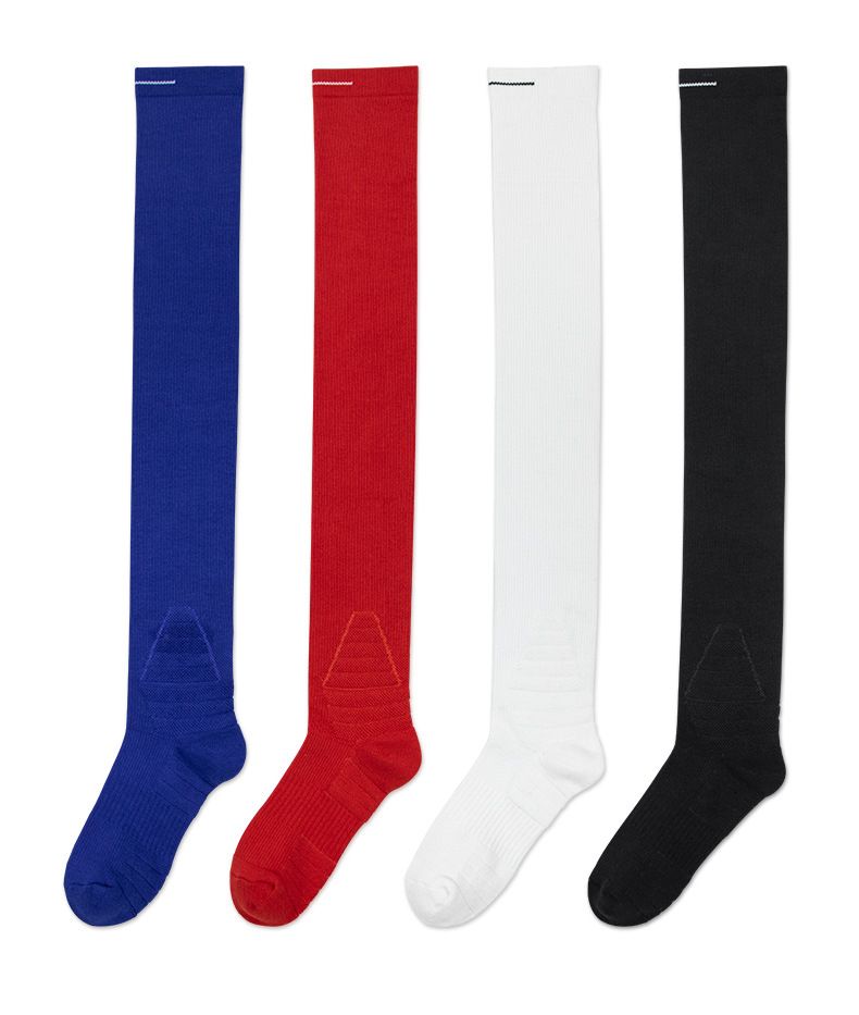 Calzini calzini da calcio tinta unita sopra il ginocchio calzini in spugna ammortizzanti spessi calzini da rugby_voghion.com