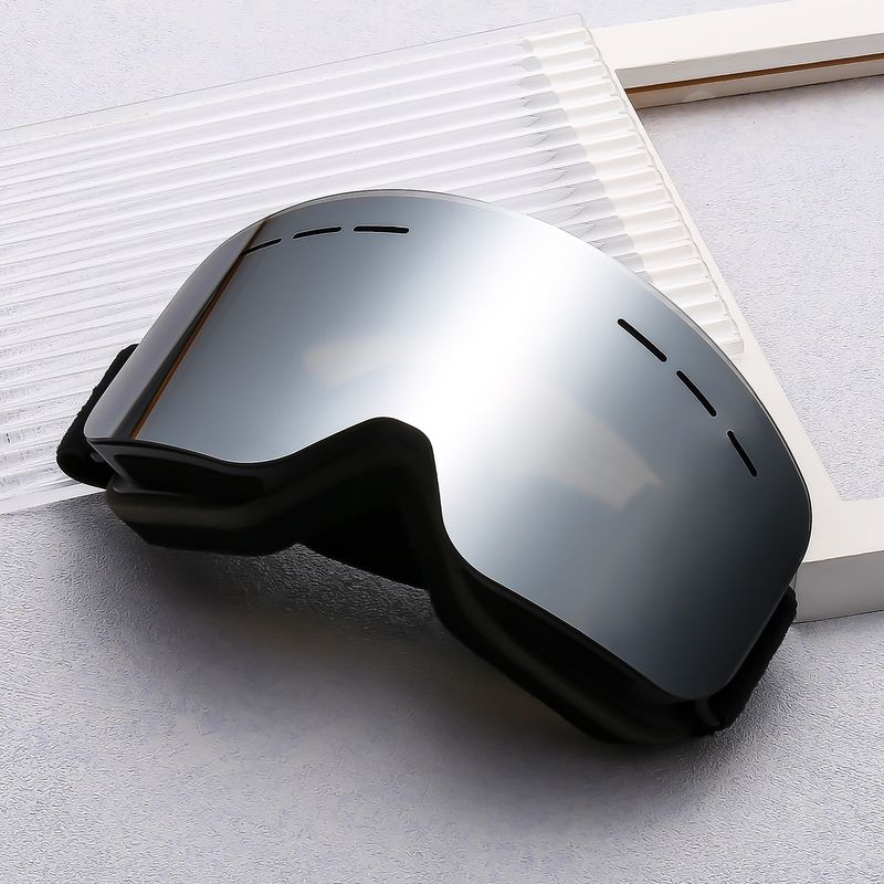 Outdoor Mountaineering Snow Windproof Double Layer Polarized Column Surface Ski Goggles Anti-fog Anti-sand Batch_voghion.com