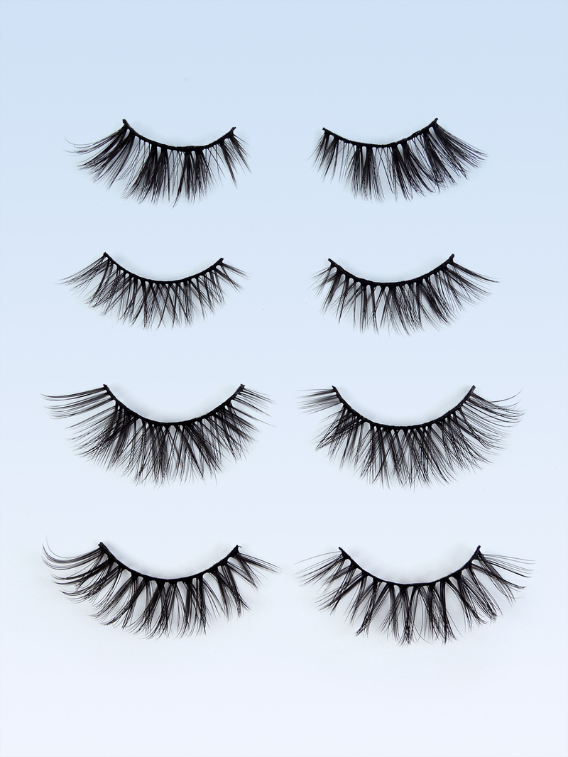 Cils en fibres chimiques 3D chauds, boucles stéréo naturelles, 20 paires de faux cils de plus que les cils plats_voghion.com