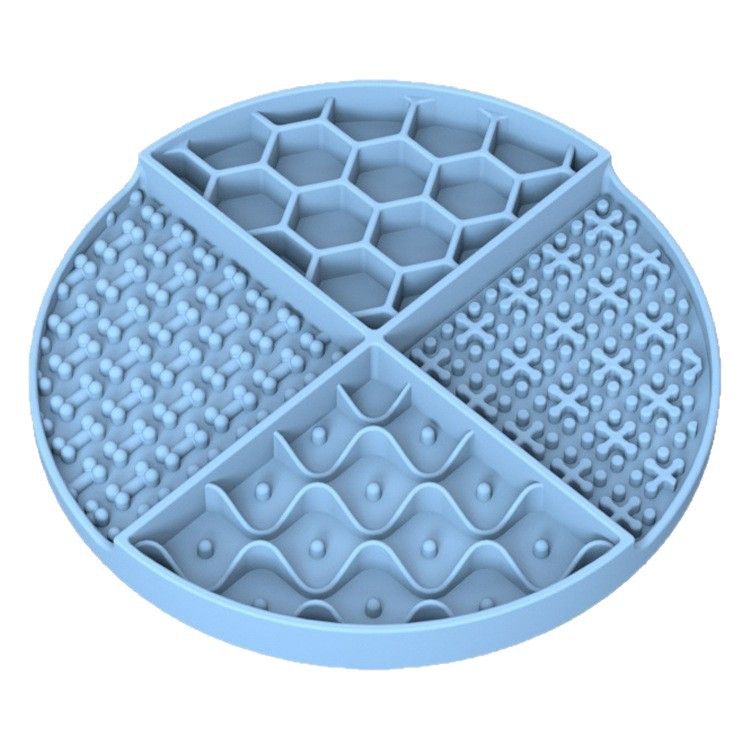 Dog Slow Feeder Bowl Silicone Mat Licking Plate Pet Cat Puzzle Dispenser Hidden Food Enrichment Toy_voghion.com
