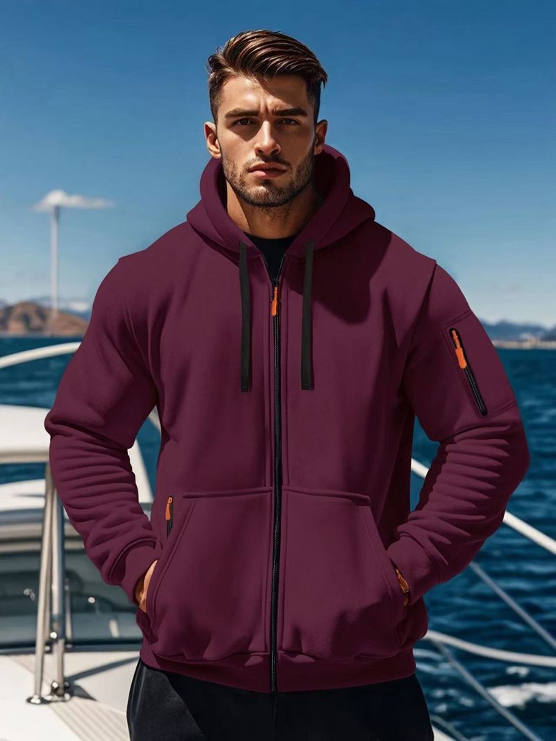 New Autumn And Winter Men's Sweatshirt, Multi-pocket Jacket, Sports Casual Hoodie_voghion.com