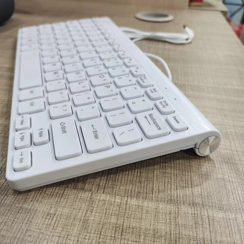 Teclado com fio 87, laptop de mesa ultrafino, digitação de escritório, computador com fio para uso doméstico e empresarial, teclado pequeno_voghion.com