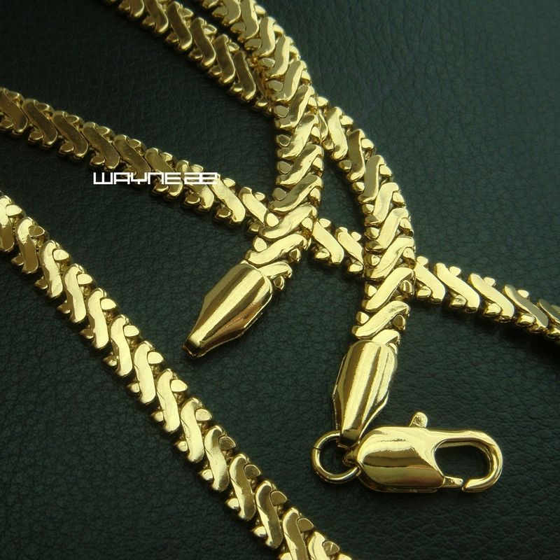Men Necklace Snake Chain; 4.5mm Band Width (n272)_voghion.com