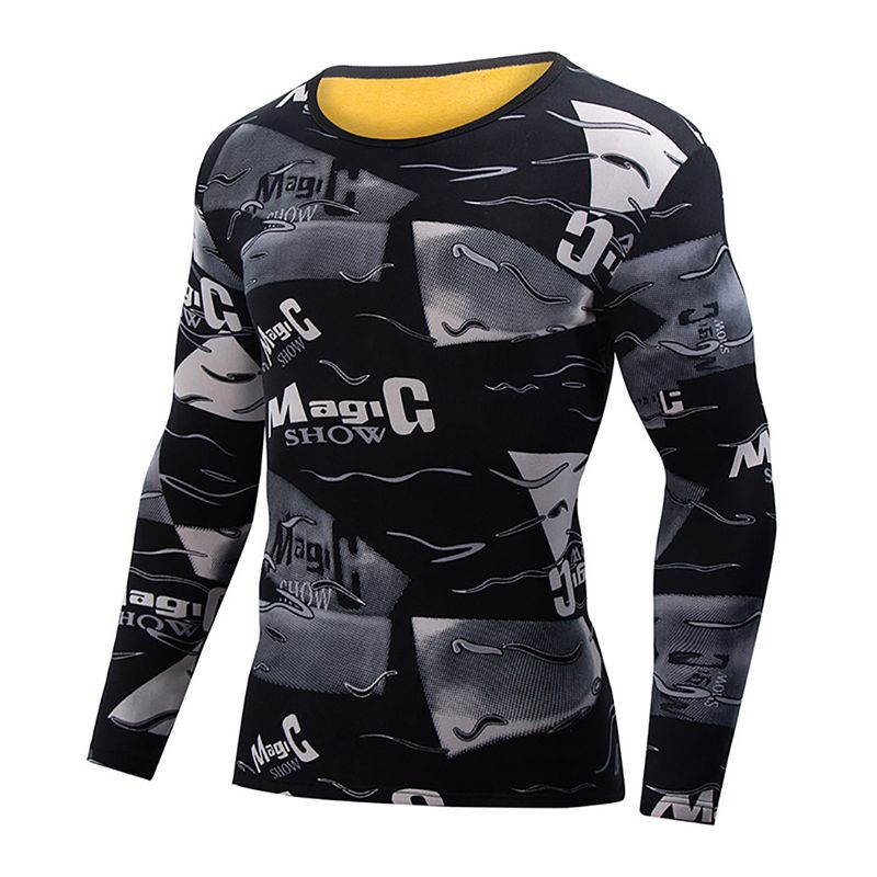 Maglia termica da uomo autunno inverno con fodera in pile, taglia comoda, strato di base spesso_voghion.com