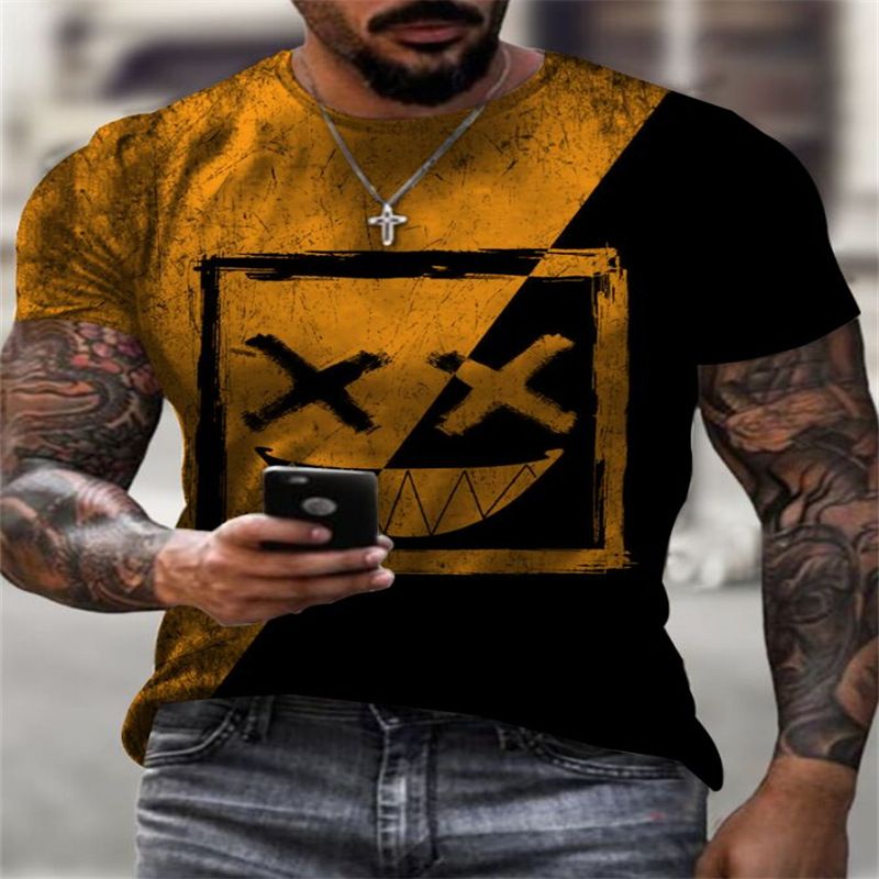 Sommer Neues lustiges trendiges kreatives kurzärmeliges T-Shirt für Männer_voghion.com