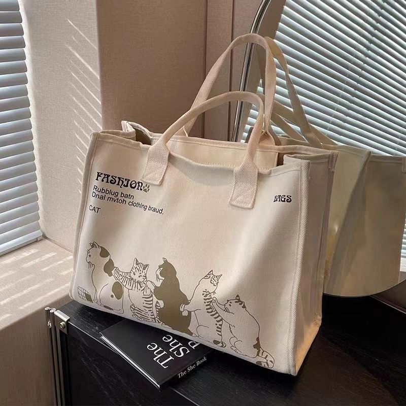 Canvas mit großem Fassungsvermögen für Damen, neue vielseitige Schultertasche für Pendler im Sommer, Handtasche für Studenten, Mamatasche_voghion.com