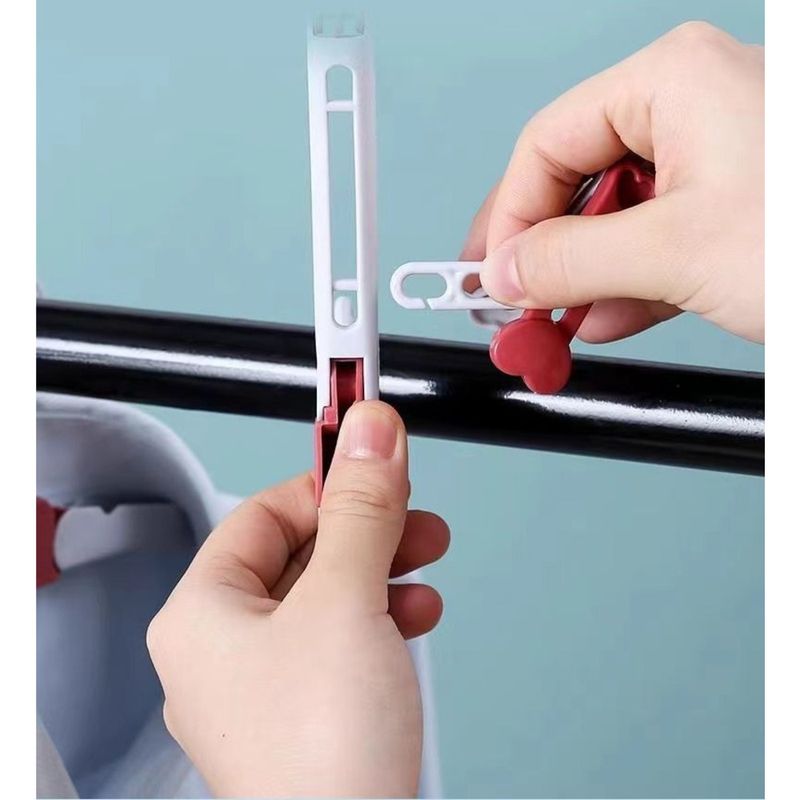 Appendiabiti pieghevole portatile da viaggio con clip multifunzionale per viaggi d'affari, essenziale per asciugare biancheria intima, calzini, piccolo appendiabiti_voghion.com