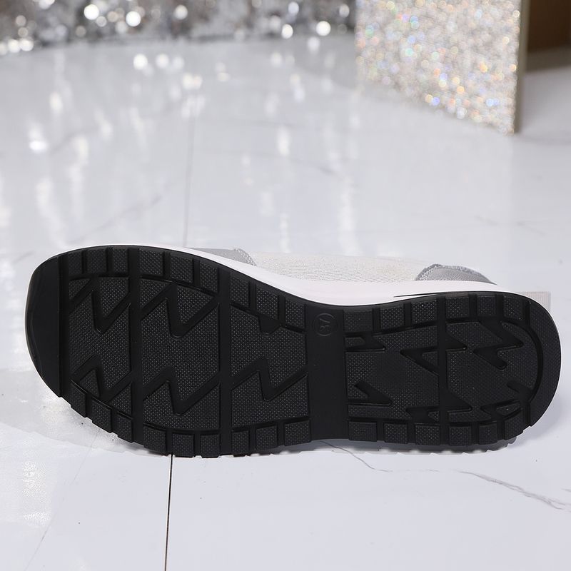 Damen Sport Freizeitschuhe Neue Mode Keilabsatz Dicker Boden Casual Sport Damen Einzelschuhe 43 Große Größe_voghion.com