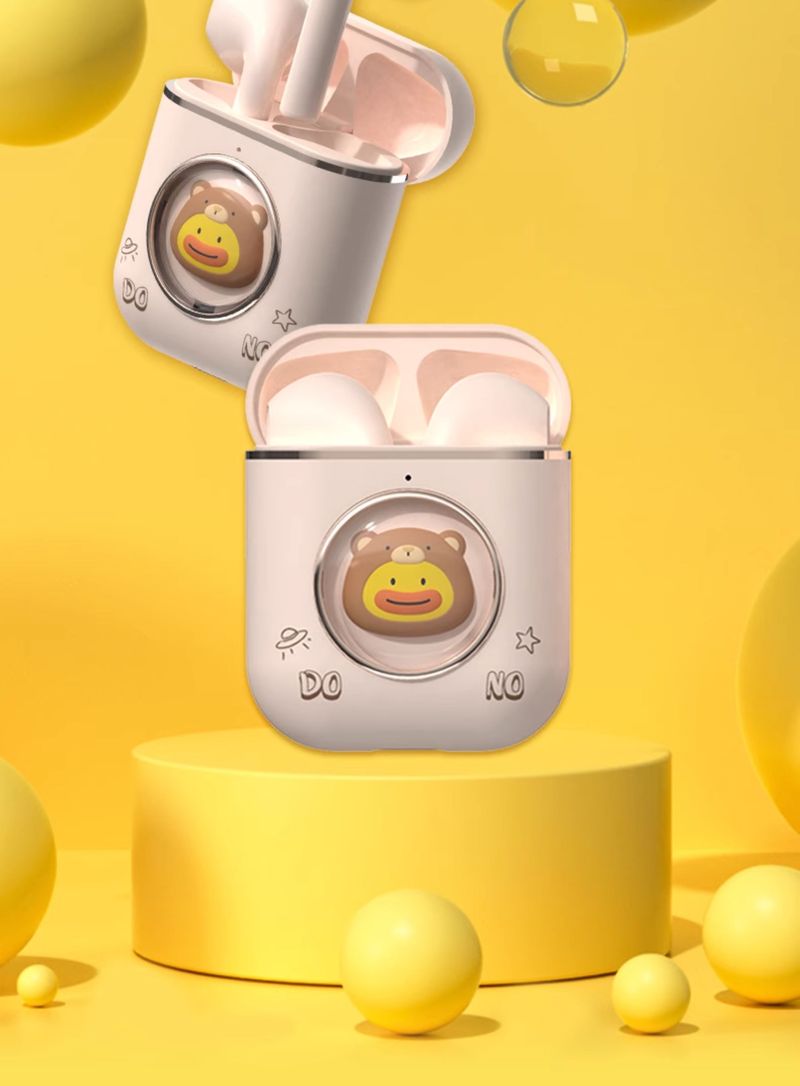 Original Cute Bluetooth Headset Call Noise Reduction Mini Binge-watching Game Low Latency Girl Student Semi-in-Ear_voghion.com